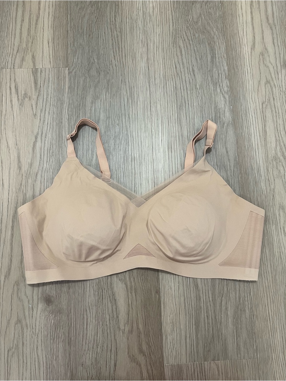 Honeylove Crossover Wireless Bra 2X Nude Beige Smoothing Shapewear NWOT